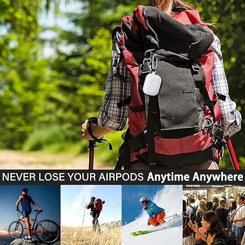 Miniatura 202 de R-fun Funda compatible con AirPods Pro de 2ª/1ª generación con kit de limpieza, silicona protectora completa compatible con funda de carga Apple