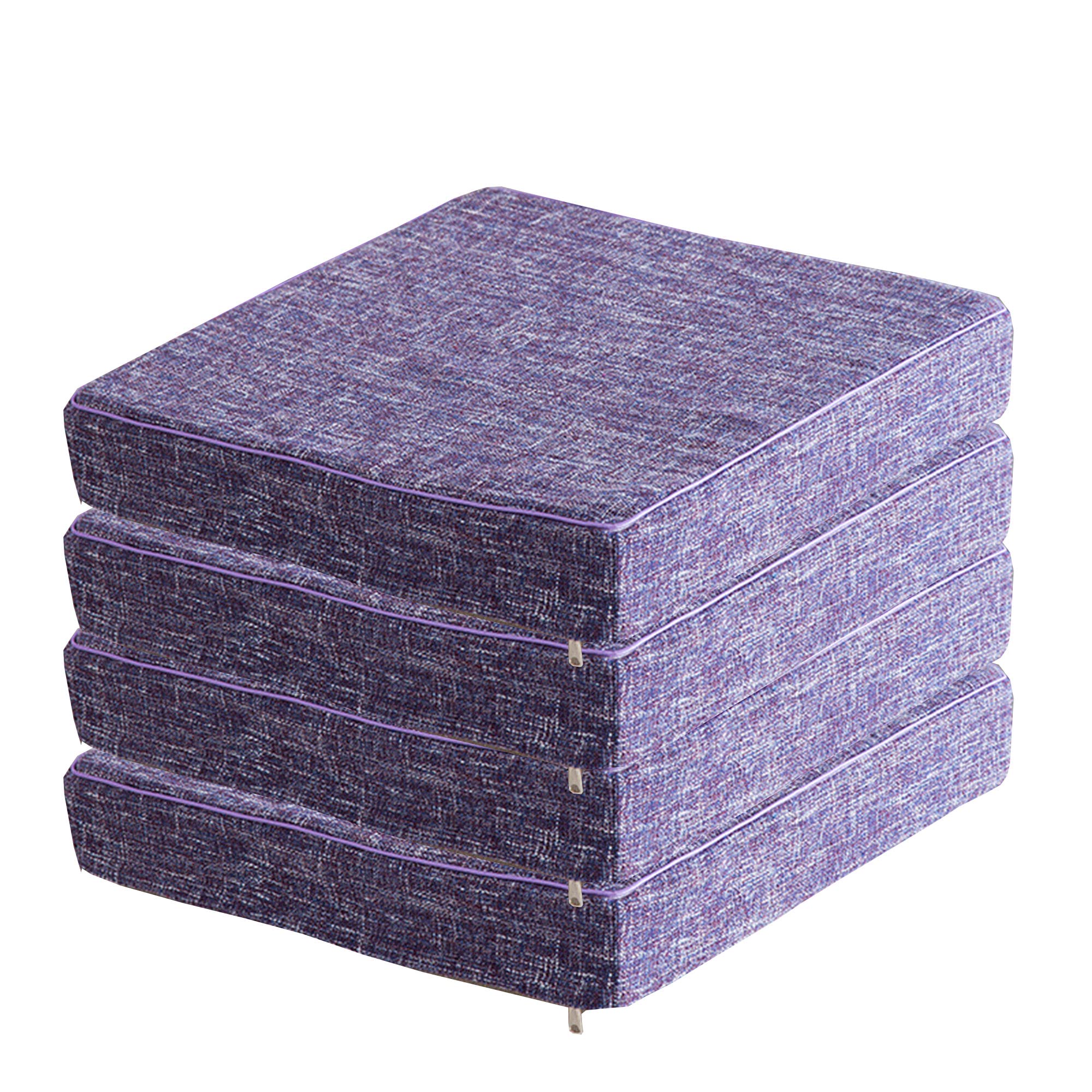 Coussins de chaise antidérapants 45x45x8cm violet lot de 4 galettes mousse extérieur