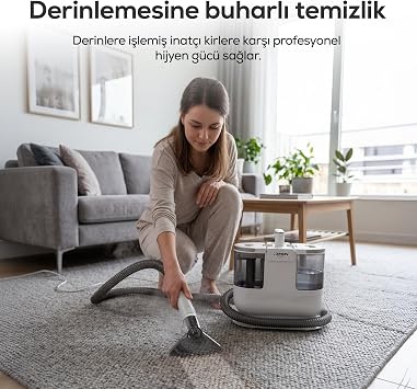 Xenon Smart Buharlı Halı Yıkama & Koltuk Temizleme Makinesi 1700W | 16kPa Vakum Buhar Sıcak Su Turbo X6161