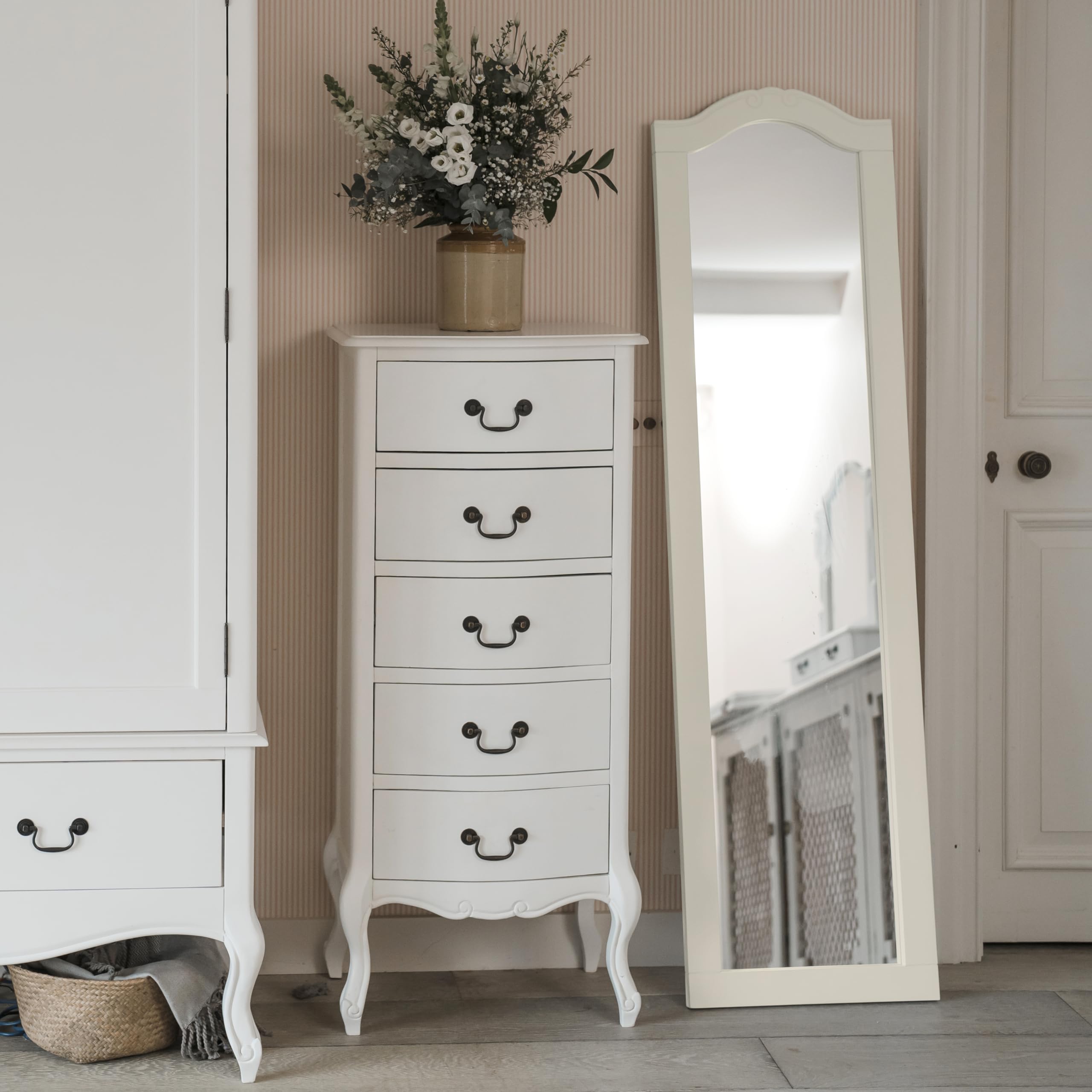 Statement Furniture Cream Juliette Champagne Full Length Leaner Mirror Large Floor Mirror