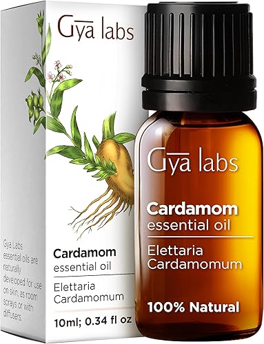 Miniatura 1 de Aceite esencial de cardamomo de Gya Labs para aliviar las náuseas y el estrés, tópico para mejorar la digestión, difusión para elevar el estado de
