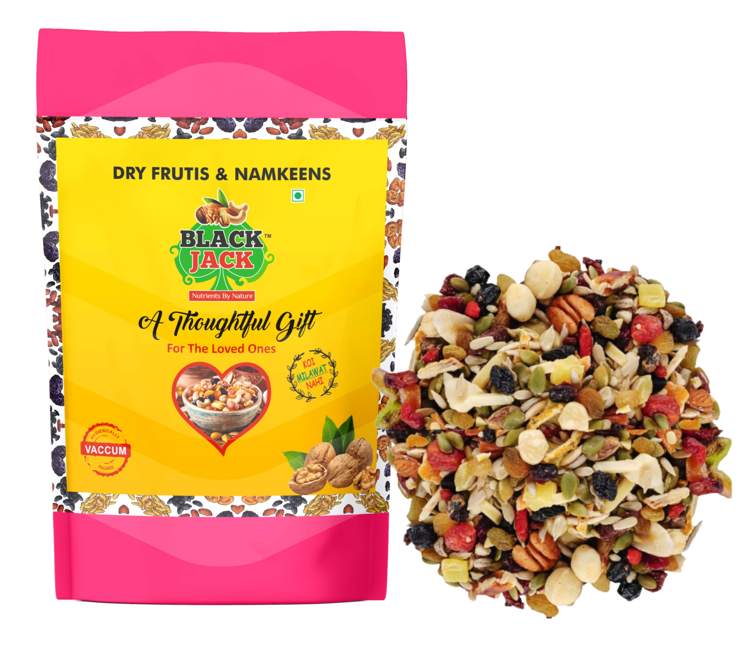 BlackJack 1 Kg Daily Dose Mixed Nuts, Seeds And Berries - Organic Trail Mix | Dry Fruit Nutmix With Seeds, Berries For Eating | 20+ Varieties (B0CHM9XJ6L) Amazon Price History, Amazon Price Tracker