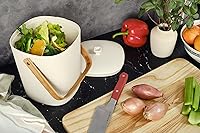 Vista 44 de Bamboozle Countertop Compost Bin Kitchen 1 Gallon Odorless Composting Bin with Filters Indoor Compost Bin with Lid Plant Based Kitchen