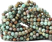 Vista 102 de 60 cuentas redondas sueltas de piedra dálmata natural de 0.236 pulgadas (0.236 in) para hacer joyas, hallazgos de bricolaje, 1 hebra de 15 pulgadas