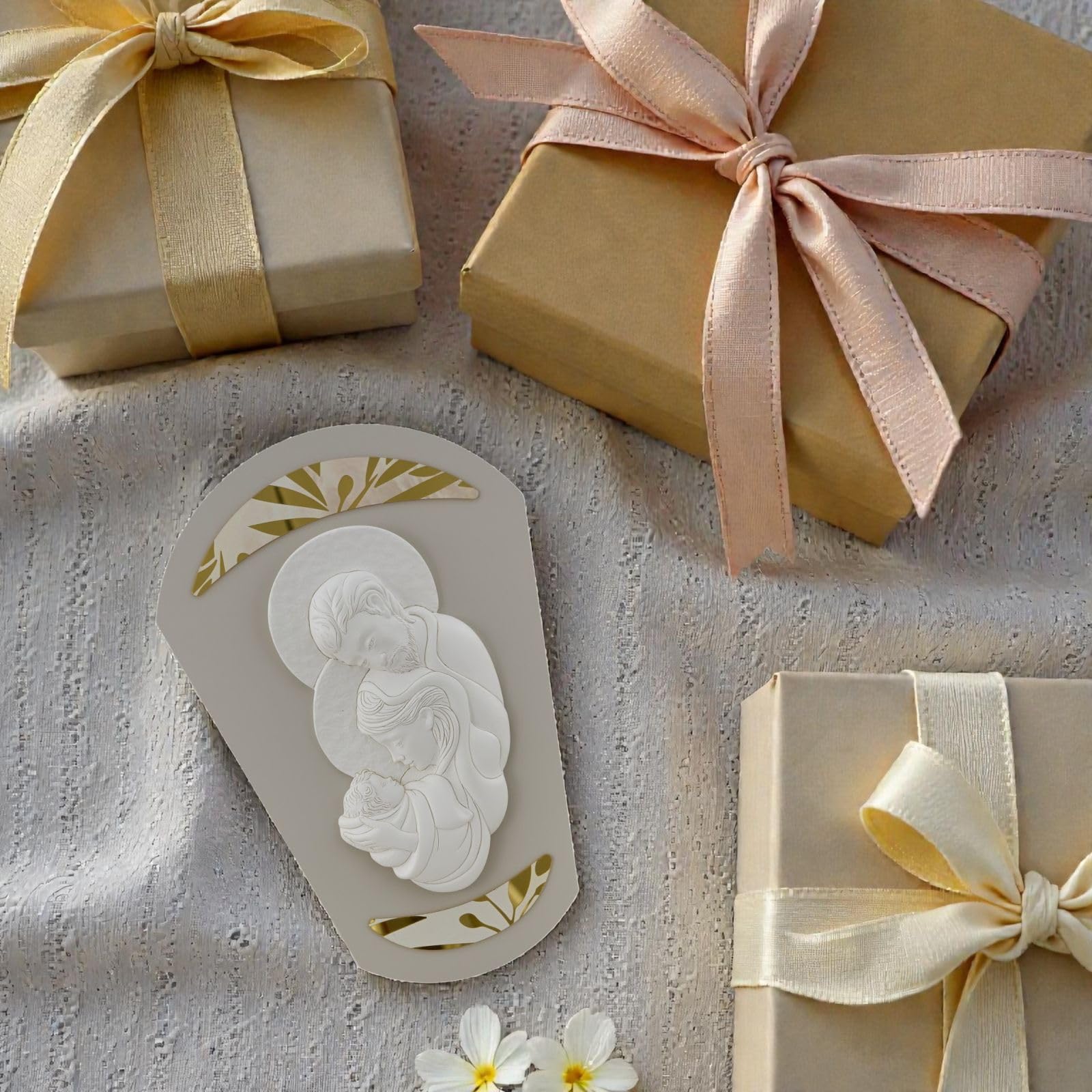 Doni Bomboniere Battesimo 1 pz Pannello Sagomato con Raffigurazione Sacra Cresima Matrimonio Famiglia Idee Regalo Complete Originali Economiche