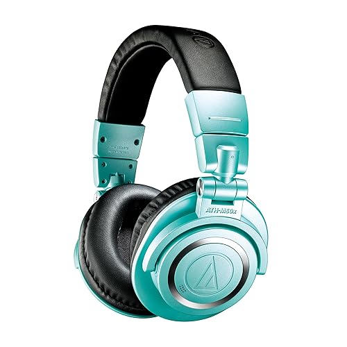 Audio-Technica ATH-M50xBT2IB Wireless Over-Ear Headphones, Ice Blue - Ice Blue - Wireless - Headphone
