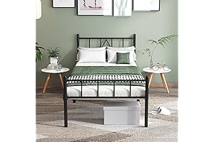 Versatile and Practical Twin Bed Frame with Storage and No-Noise Assembly