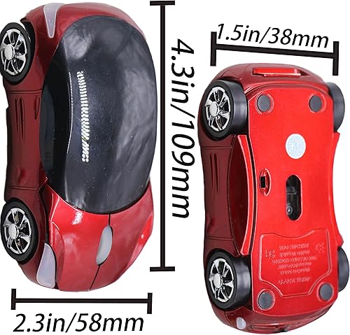 Miniatura 2 de Car Kids Mouse Small Cool Sports Wired Mouse for Kids Wired Kids Computer Mouse with USB Receiver and 1000DPI 2 Headlights for School Laptop