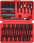 Hi-Spec Socket and Screwdriver Bit Set for Home Garage Repair Tasks | 79 pc included, wide fastening coverage, organized bit access, extension reach, precision task support, bench or portable use