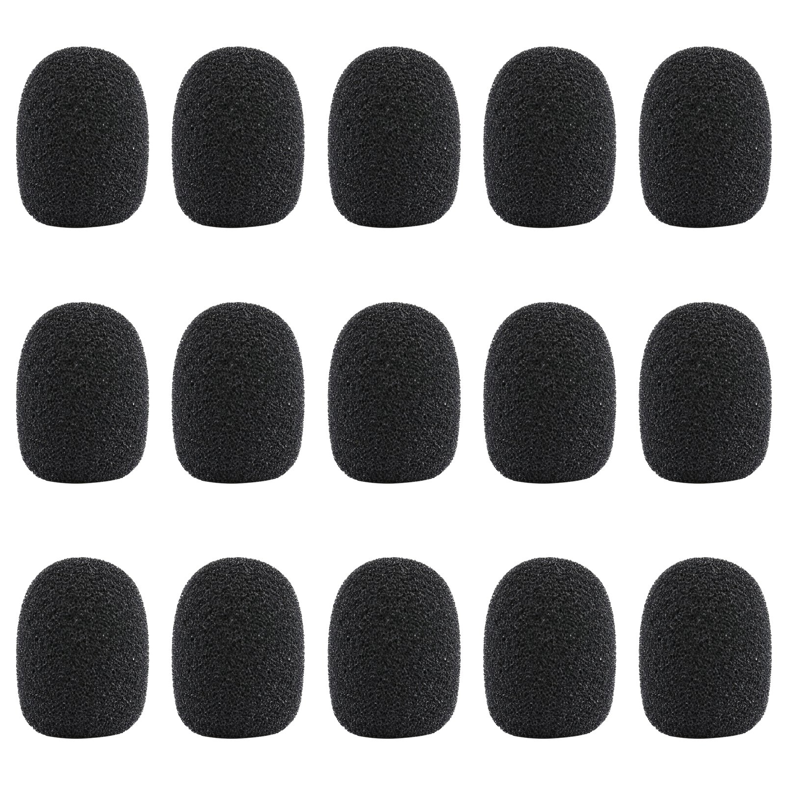 Coperture Spugna Per Microfono - 15 Pezzi Nero, Diametro 10mm, Anti-Vento E Saliva - Foto 11