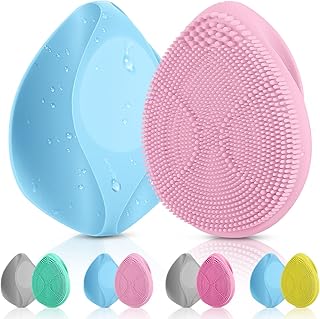 Face Scrubber Silicone Manual Exfoliator: Handheld Mini Facial Exfoliating Brush Soft Silicon Exfoliation Scrubby - Blackh...