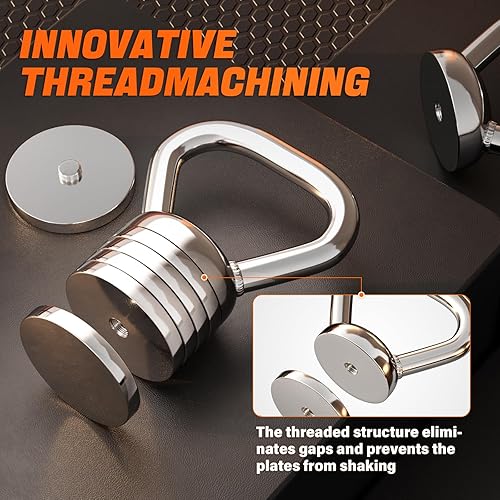 Miniatura 2 de Northdeer Juego de pesas rusas ajustables para entrenamientos versátiles en casa, perfecto para entrenamiento de fuerza