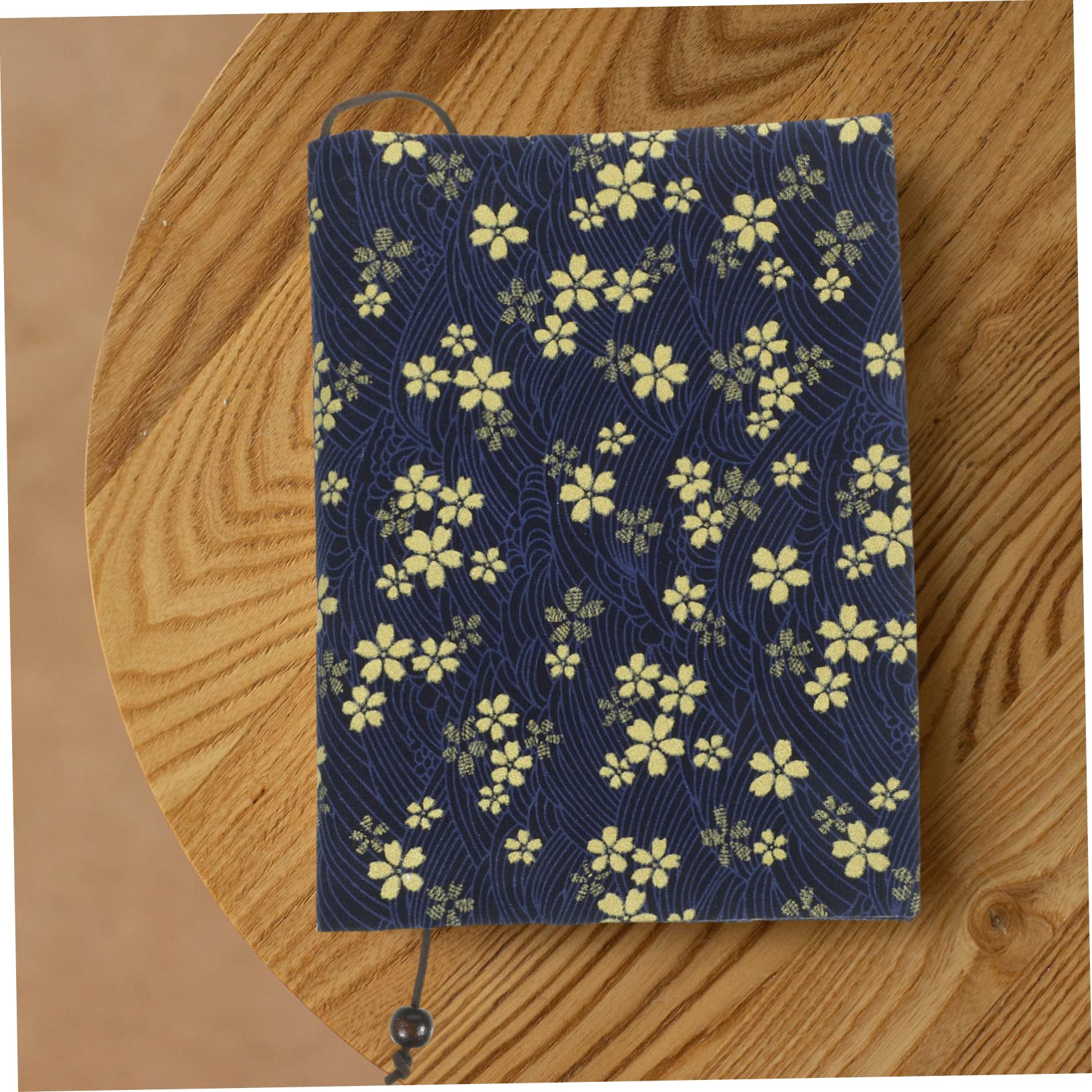 MAGICLULU 4stücke Decorative Buchumschlag Stoff Handgemachte Anpassbare Buchhülle Mit Schutzfunktion Für Notizbücher Schulbücher Und Wiederverwendbar Und Dunkelblau Mit Kirschblüten