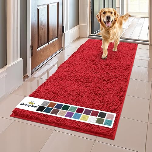 Vista 160 de Muddy Mat® - Tapete de microfibra superabsorbente para mascotas, antideslizante y lavable, de felpilla, secado rápido, para entrada