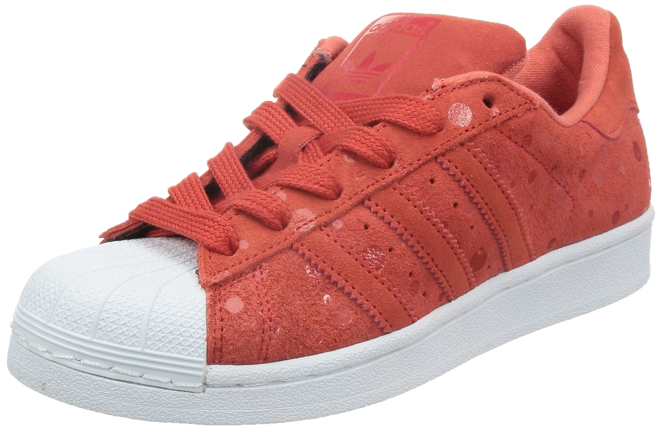 adidas Women's Superstar W Sneaker, Rojo Blanco, 8.5 UK