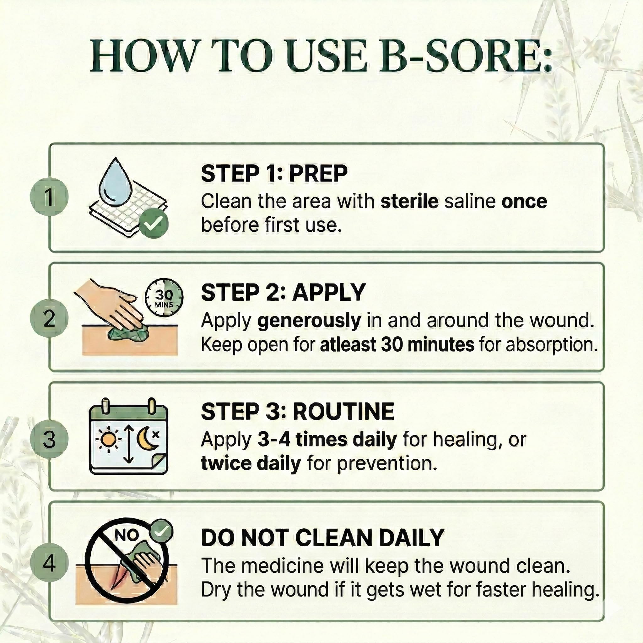B -SORE,B-Sore | Prevention and cure for bedsores/pressure ulcers. Heals non healing ulcers. Completely natural. Relieves Pain. 3