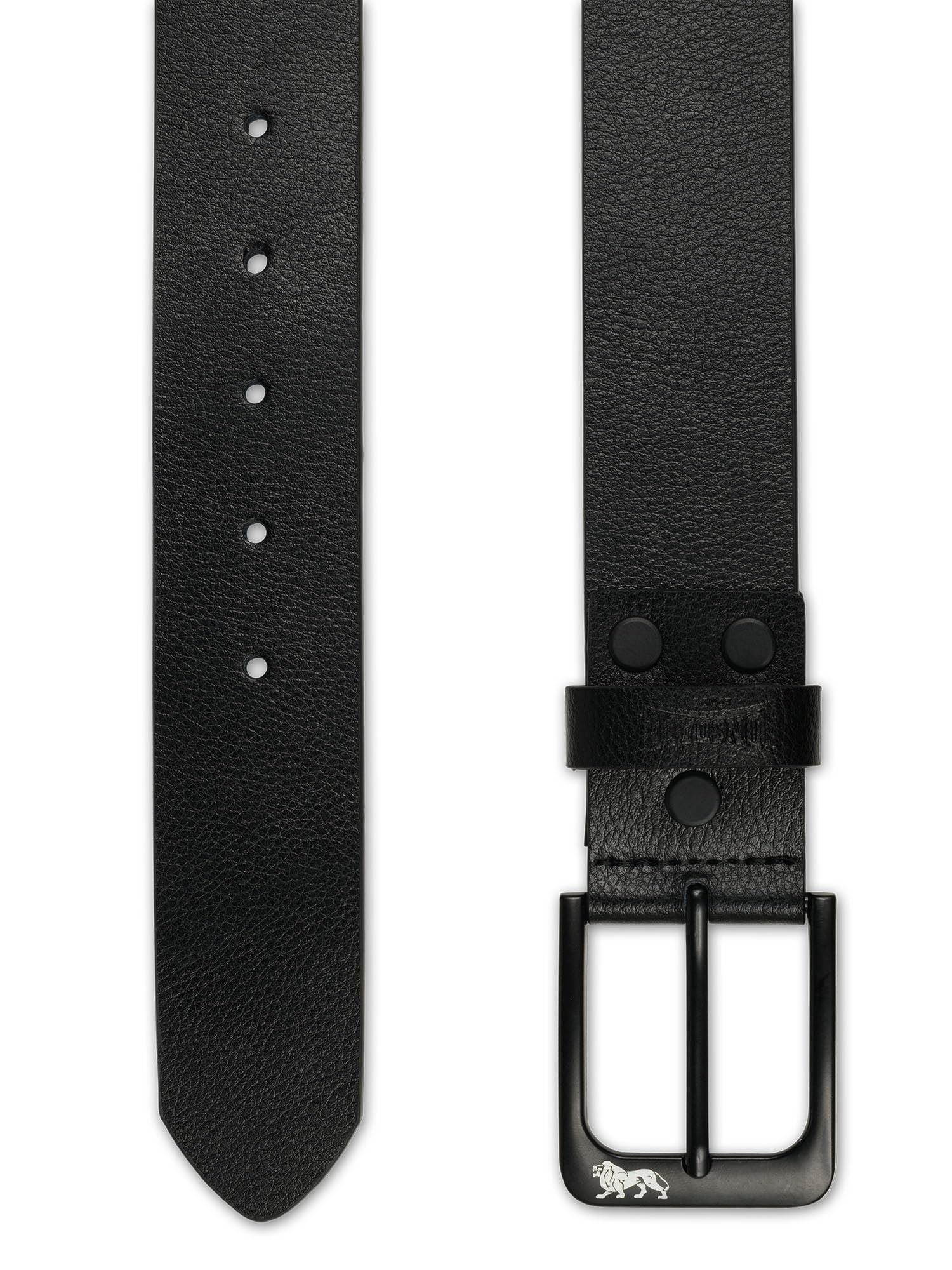 Lonsdale Ceinture unisexe en cuir, noir, 130 cm