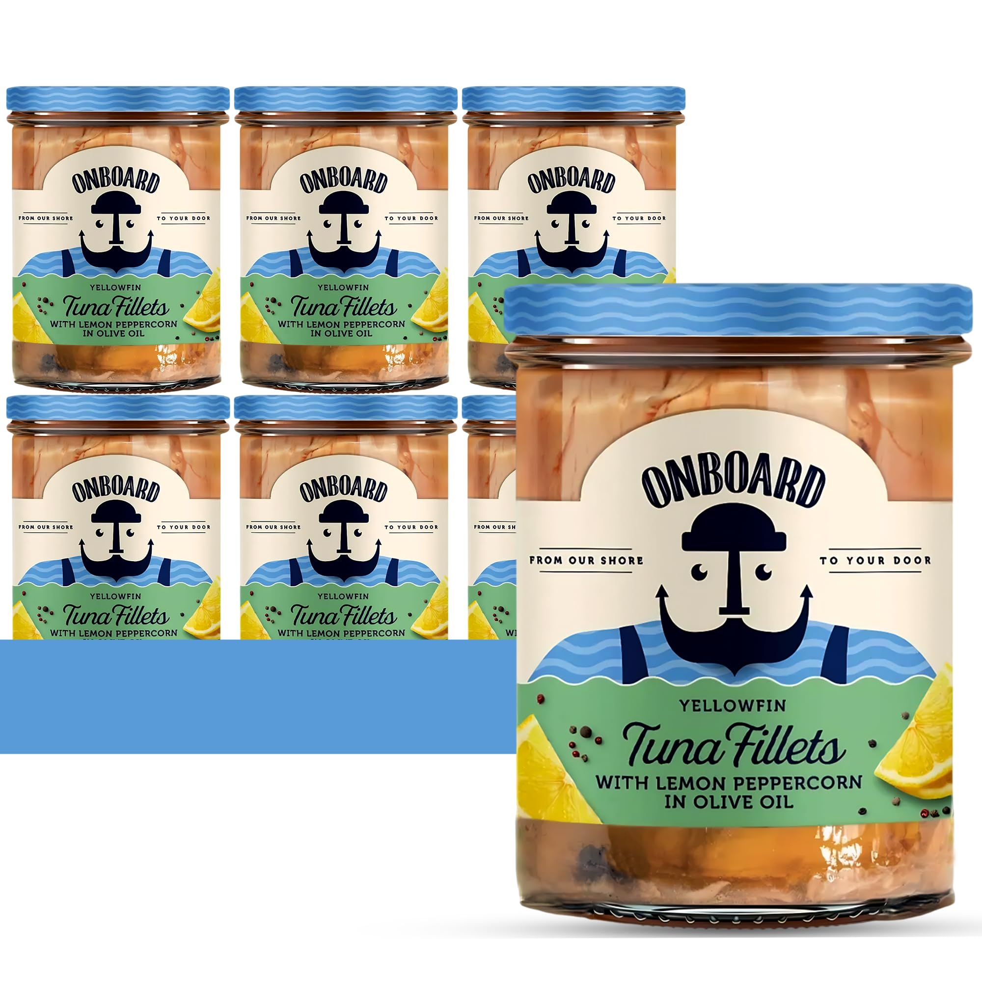 ONBOARD Yellowfin Tuna Fillets, Mediterranean Seafood Diet | Pescatarian Jarred Atun, Fresh Sea Tuna Salad | High in Protein - Healthy Ready-to-Eat