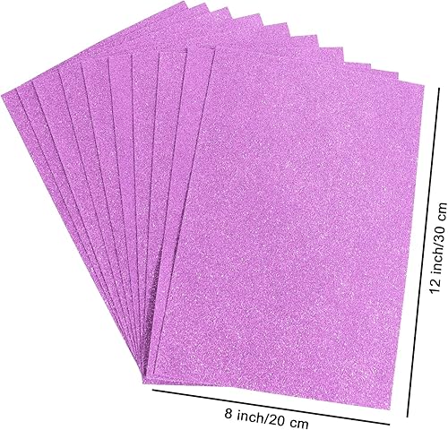 Miniatura 7 de 10 hojas de papel de cartulina de espuma con purpurina con destellos autoadhesivos, papel A4 de 11.8 x 7.9 in, papel A4 para tarjetas de regalo,