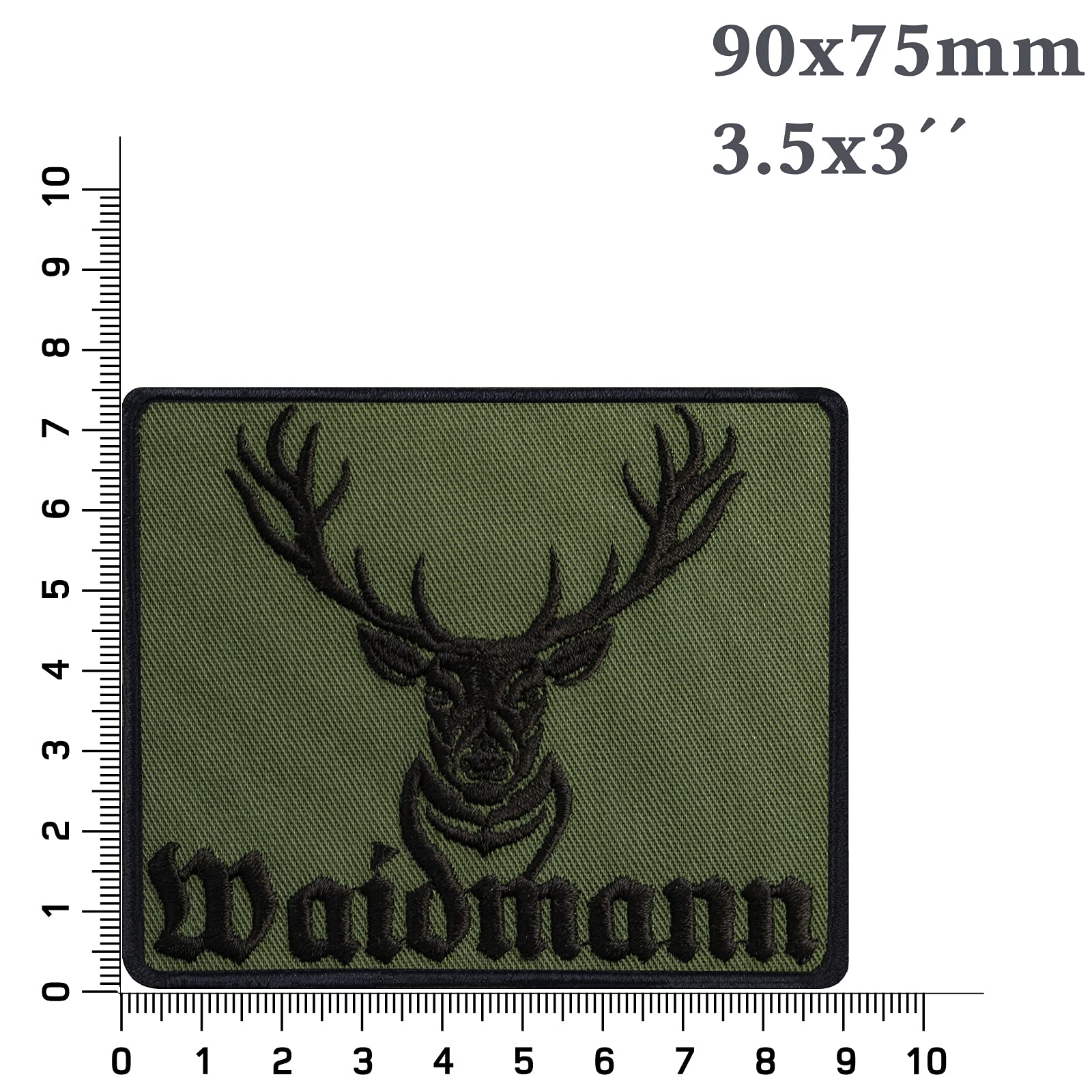 Écusson Brodé Motif Cerf Dans Le Paysage D'hiver | Badge Chasseur | Cerf En Hiver | Patch Autocollant Pour Tous Les Tissus | Emblème Image Bois De