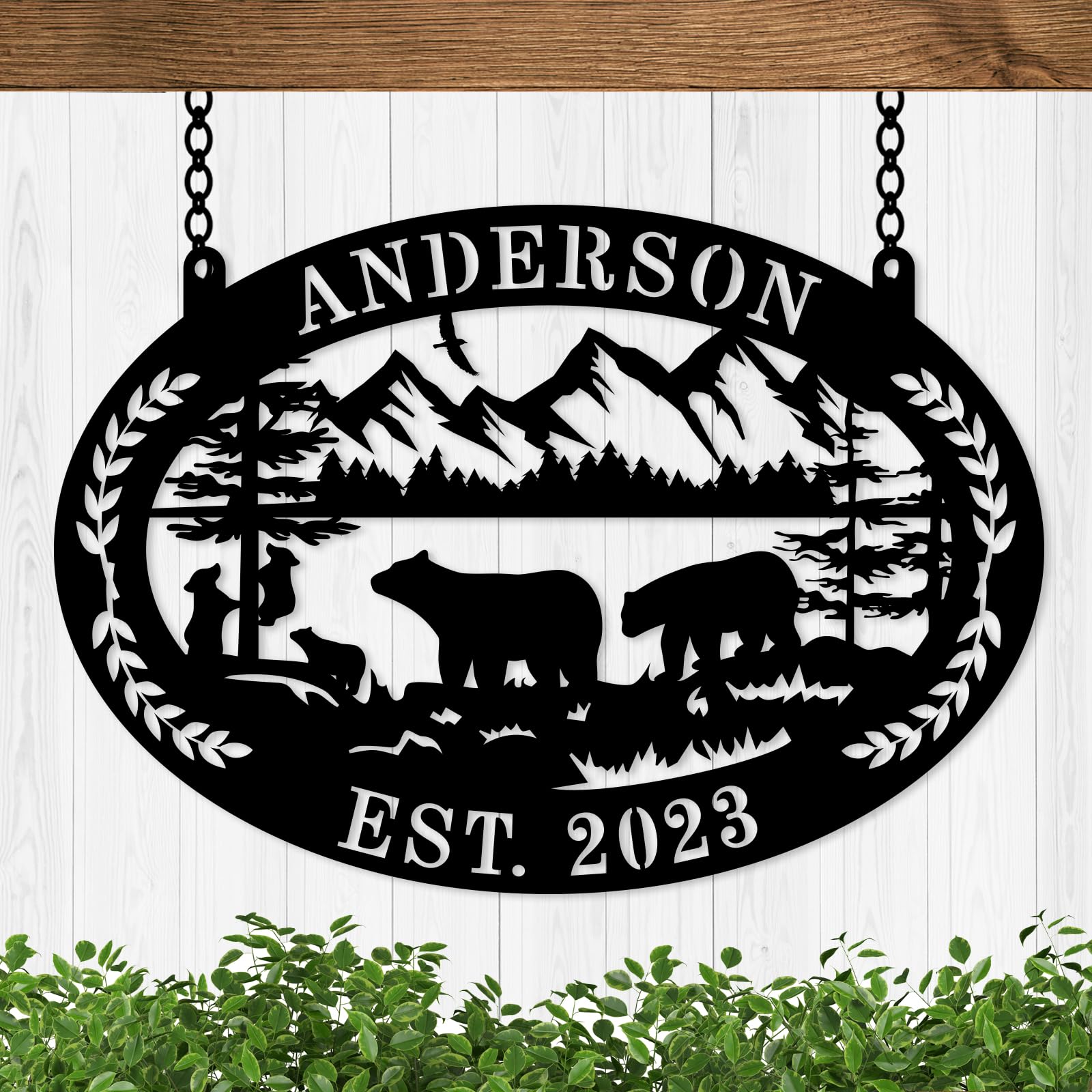 Rustic Name Sign For Outdoors Rustic Wall Decor | Custom Name Sign