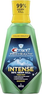 Crest Pro-Health Intense Mouthwash, Clean Mint, 1 L, Pack of 6