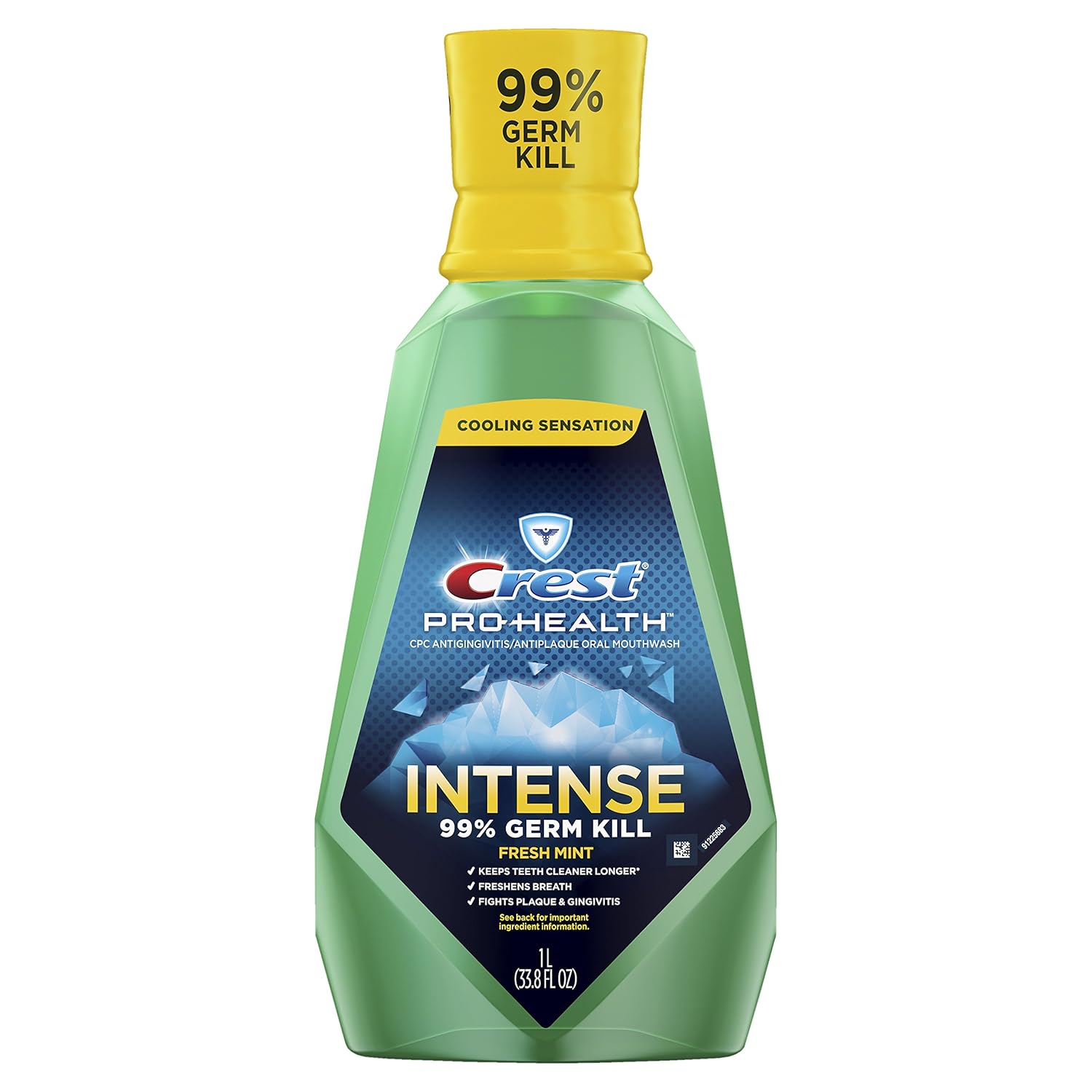 Crest Pro-Health Intense Mouthwash, Clean Mint, 1 L, Pack of 6