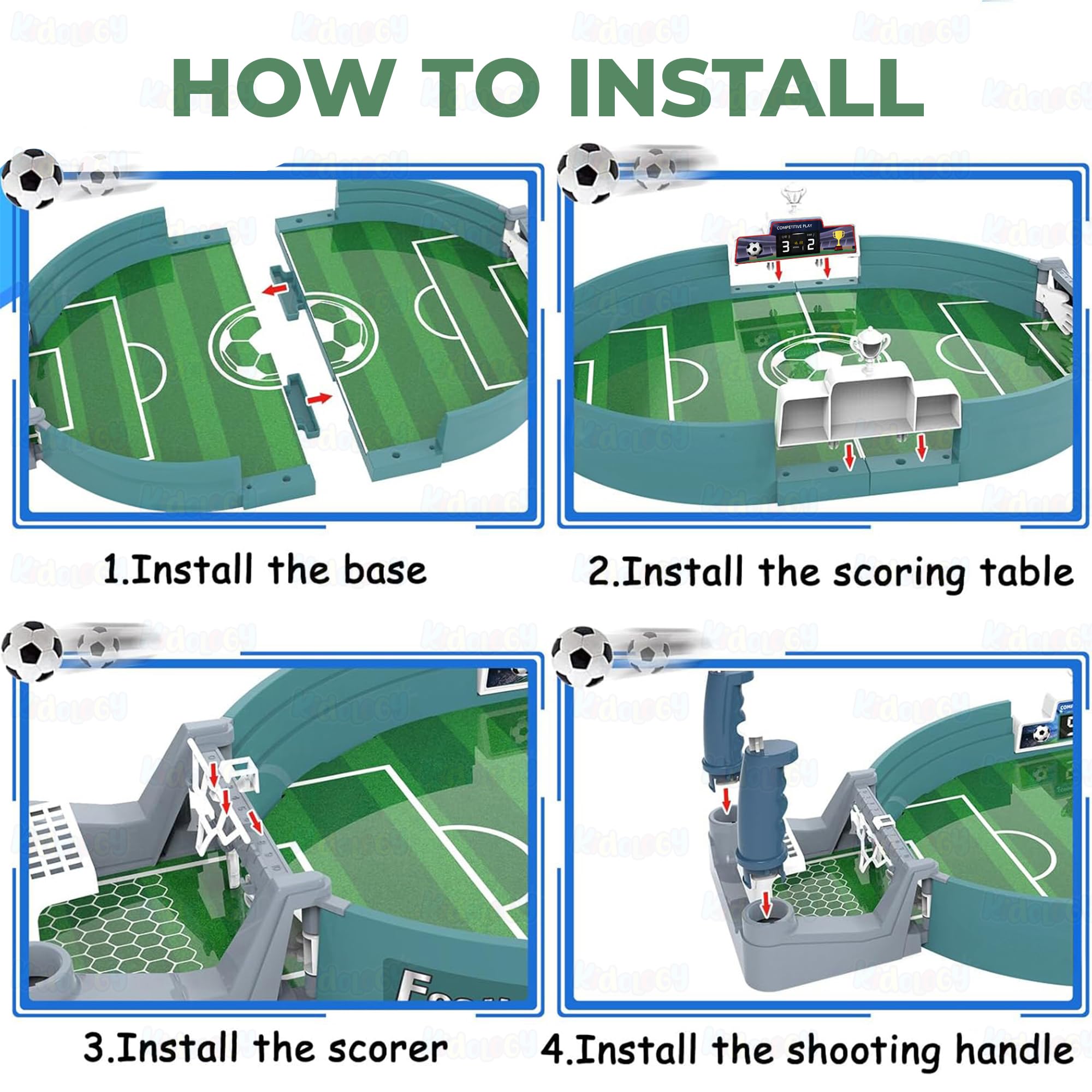 Kidology Mini Football Tabletop Game for Kids 3+ Years | Builds Hand-Eye Coordination Focus & Strategy | 2-Player Indoor Soccer Board Game for Teens | Portable Sports Gift for Boys & Girls 2