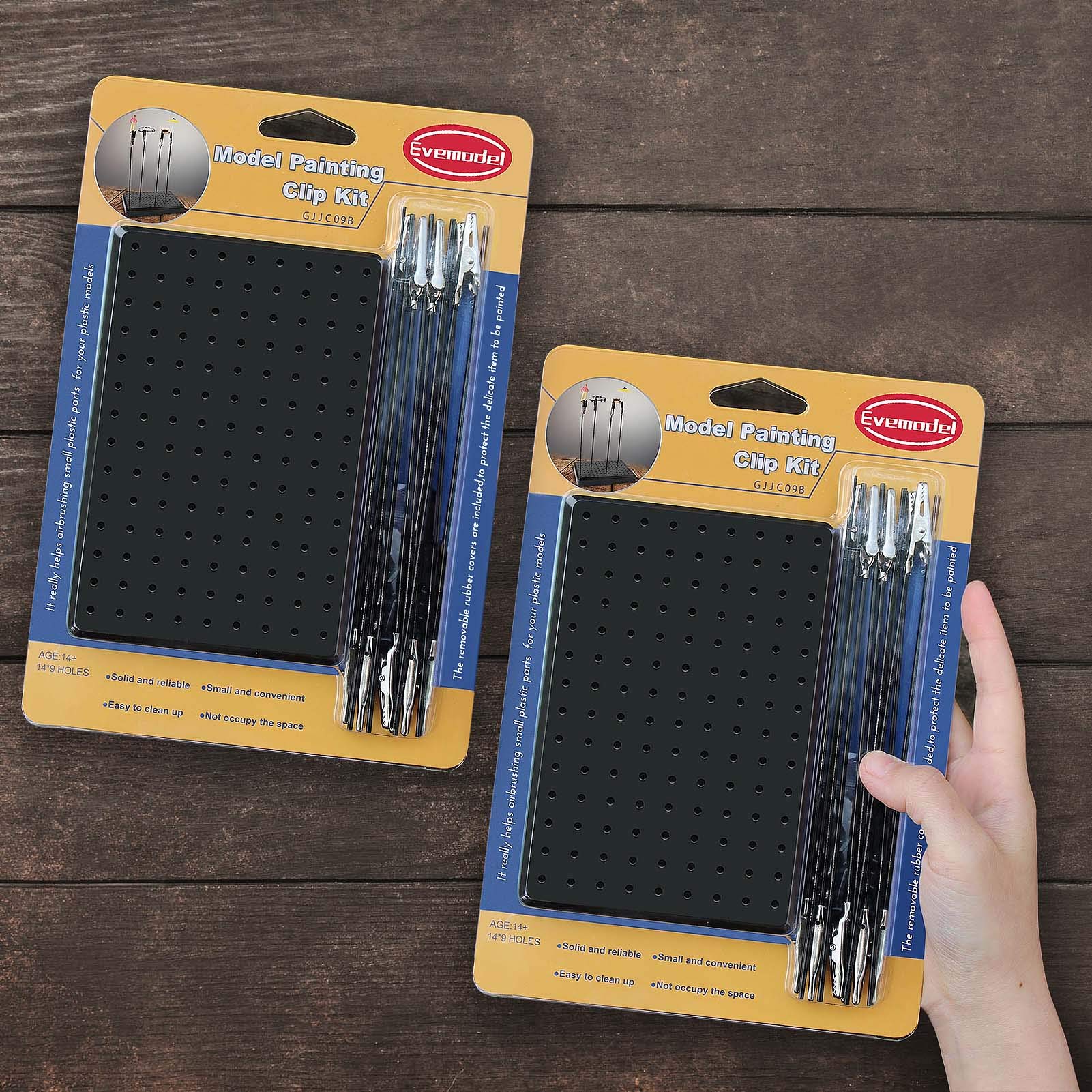 GJJC10B- 2PCS Model Painting Stand Base and 40pcs Alligator Clip Sticks for Airbrush Hobby Model Parts New