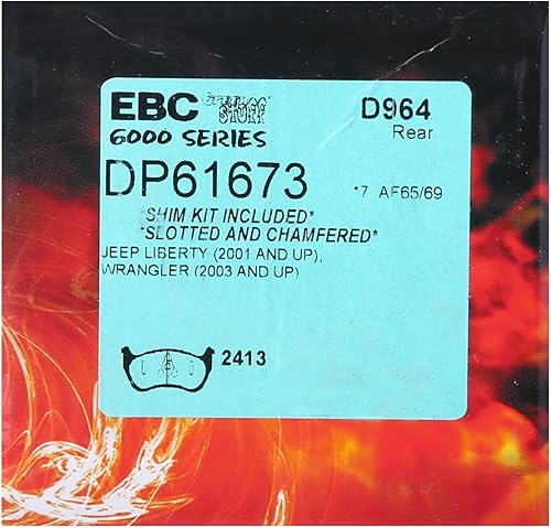 Miniatura 2 de EBC Brakes DP61673 6000 Series Greenstuff - Pastillas de freno para camionetas y SUV, color metálico