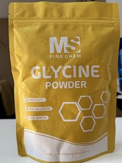 Glycine Powder - FCC/USP Glycine Supplements, Glycine 3000mg - Glycine Amino Acid, Pure & Gluten Free - 500 Gram (1.1lb)