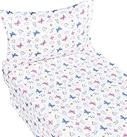 Vista 6 de J-pinno Cars Vehicles Digger - Juego de sábanas para niños pequeños, 100 % algodón, 3 piezas, de dibujos animados, sábana encimera y funda