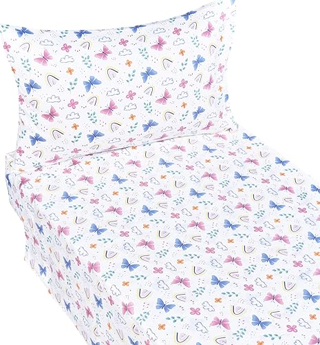 Miniatura 5 de Cars Ships Plane - Juego de ropa de cama de 3 piezas para cuna, 100% algodón, sábana bajera ajustable y funda de almohada, cómodo y transpirable,