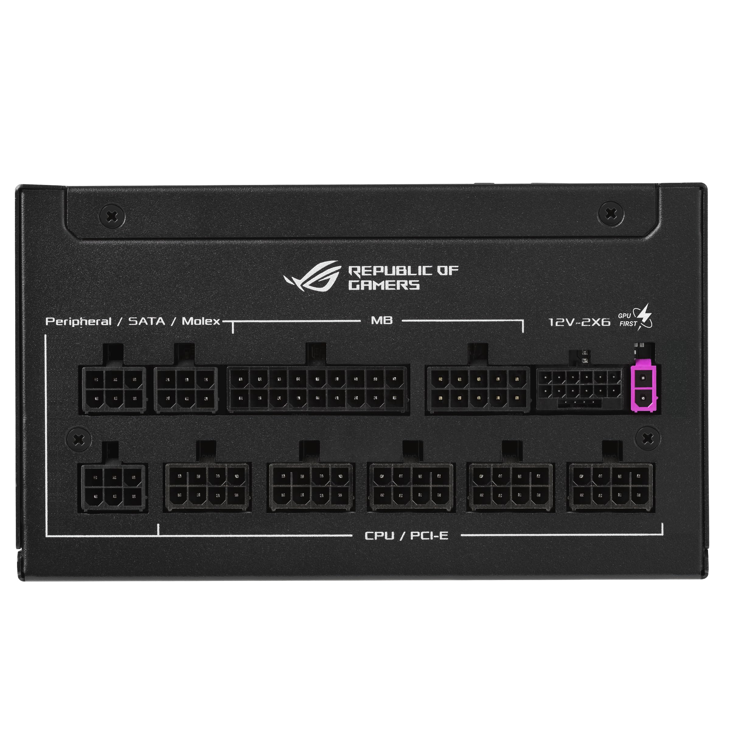 ASUS ROG Strix 850 W Platinum Equalizer, Modułowy zasilacz do gier, PCle Gen 5.1, ATX 3.1, 80+ Platinum, Cybenetics Lambda A, podwójne łożysko kulkowe, czarny, ROG-STRIX-850P-GAMING-E