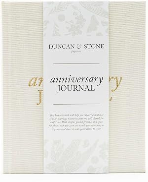 DUNCAN & STONE PAPER CO. Anniversary Journals for Couples - Wedding Notebook & More - Cute Journals For Couples To Capture Moments (Ivory, 189 Pages)