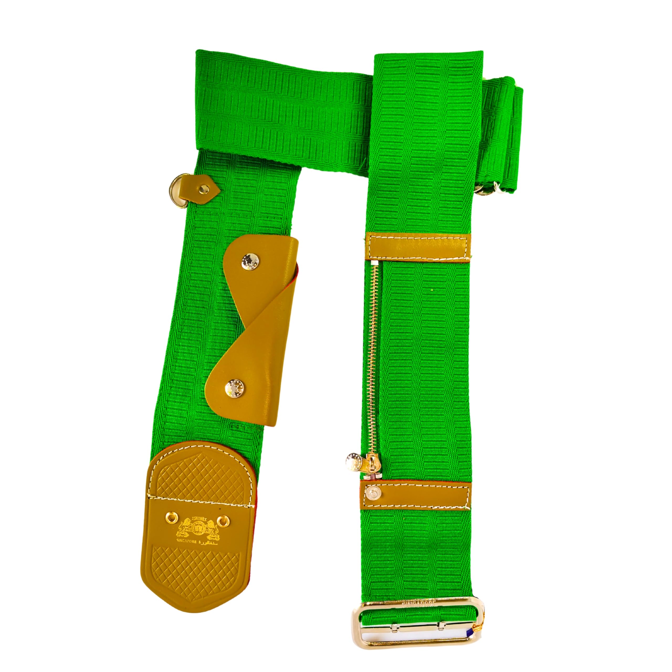 FAZA Men's Hajee/Haji Ahram Green Belt | Made of Nylon and Cotton | Upto 48-Inch Waist Adjustable | Steel Dhoti Lungee Buckle | Pant Tightening Clip-picture-21
