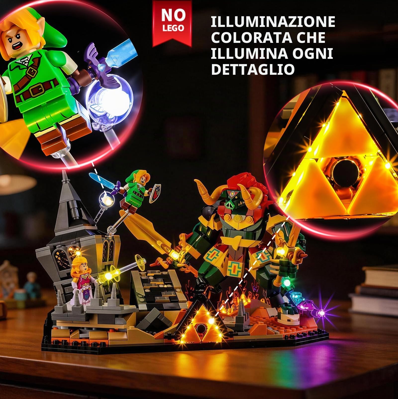 BRIKSMAX Illuminazione a LED per LEGO The Legend of Zelda Ocarina of Time, l'ultimo combattimento 77093, set di luci compatibili per mattoncini da costruzione, senza set Lego