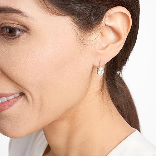 Miniatura 2 de Tienda Collection Sterling Silver or Gold Plated Sterling Silver Pear Cut Cubic Zirconia Leverback Earrings
