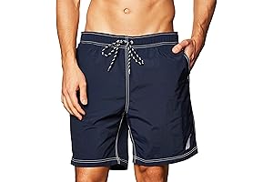 Tommy Bahama Men's Solid Quick Dry Classic Logo Swim-Trunk