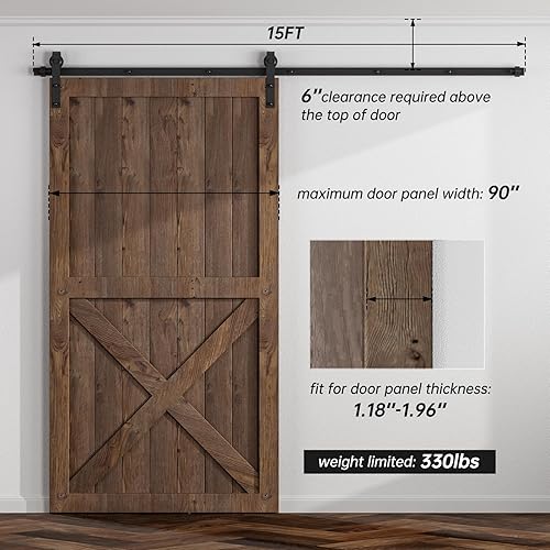 Vista 21 de Tope de puerta de granero ajustable, tapón de puerta corrediza de granero para pista plana Hardware