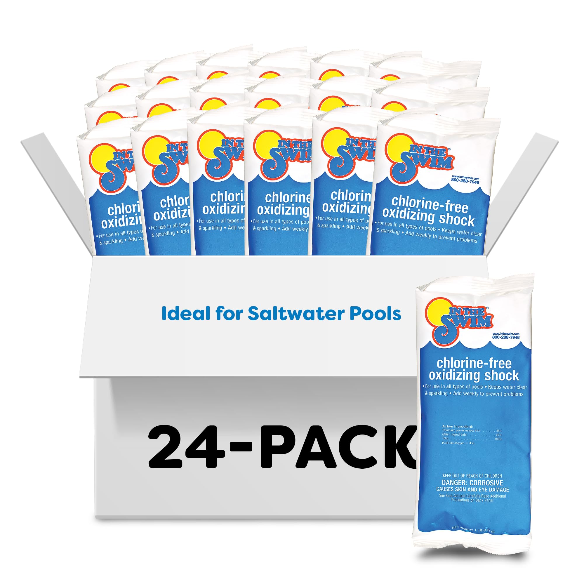 In The Swim Chlorine-Free Pool Shock - 24 x 1 lb. bags
