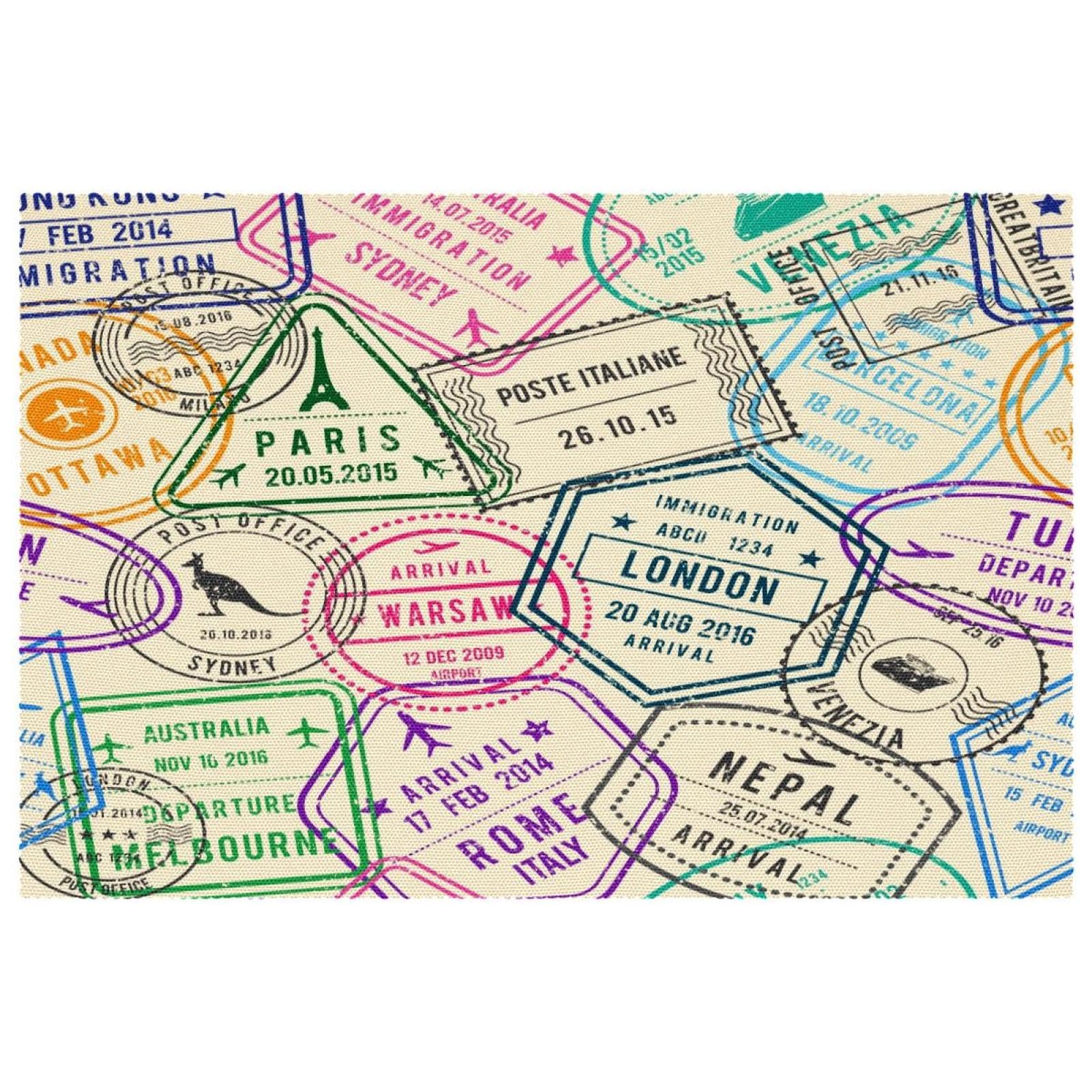Sets de table voyage en Europe pour repas de famille chaleureux