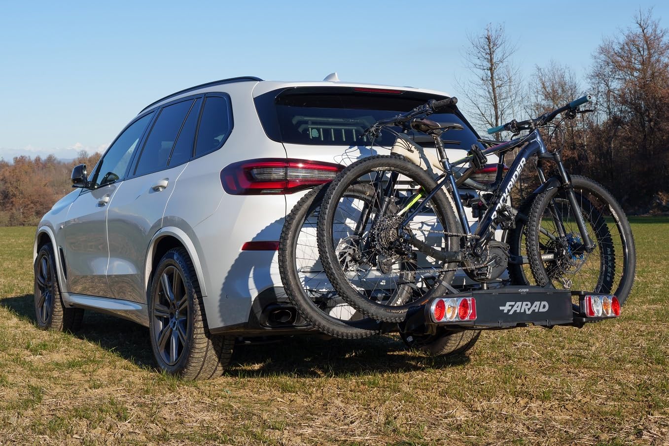 FARAD Portabici per Gancio Traino Susa per biciclette anche E-bike e Fat-bike (2 Bici)