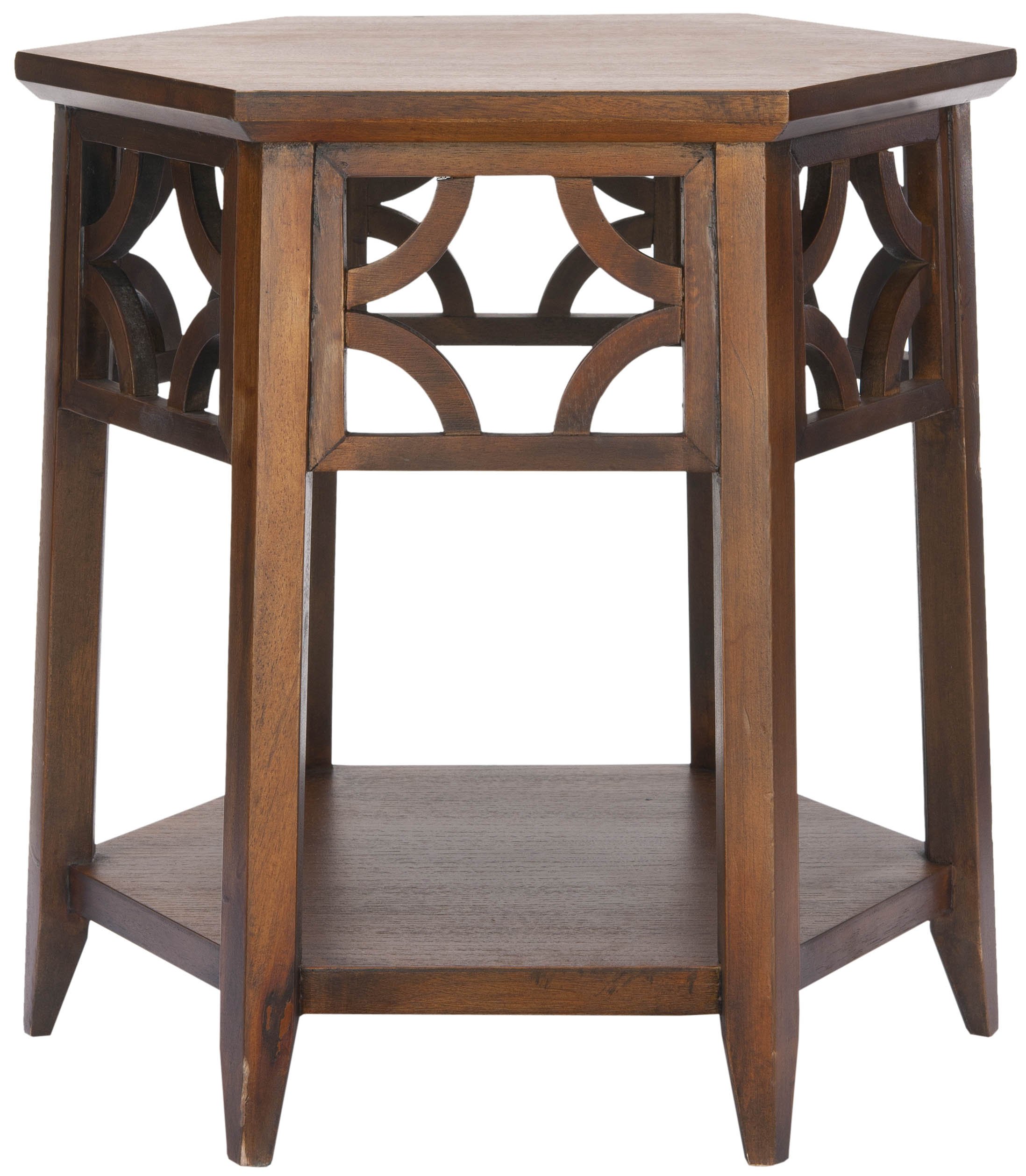 Safavieh American Homes Collection Connor Light Brown Hexagon End Table