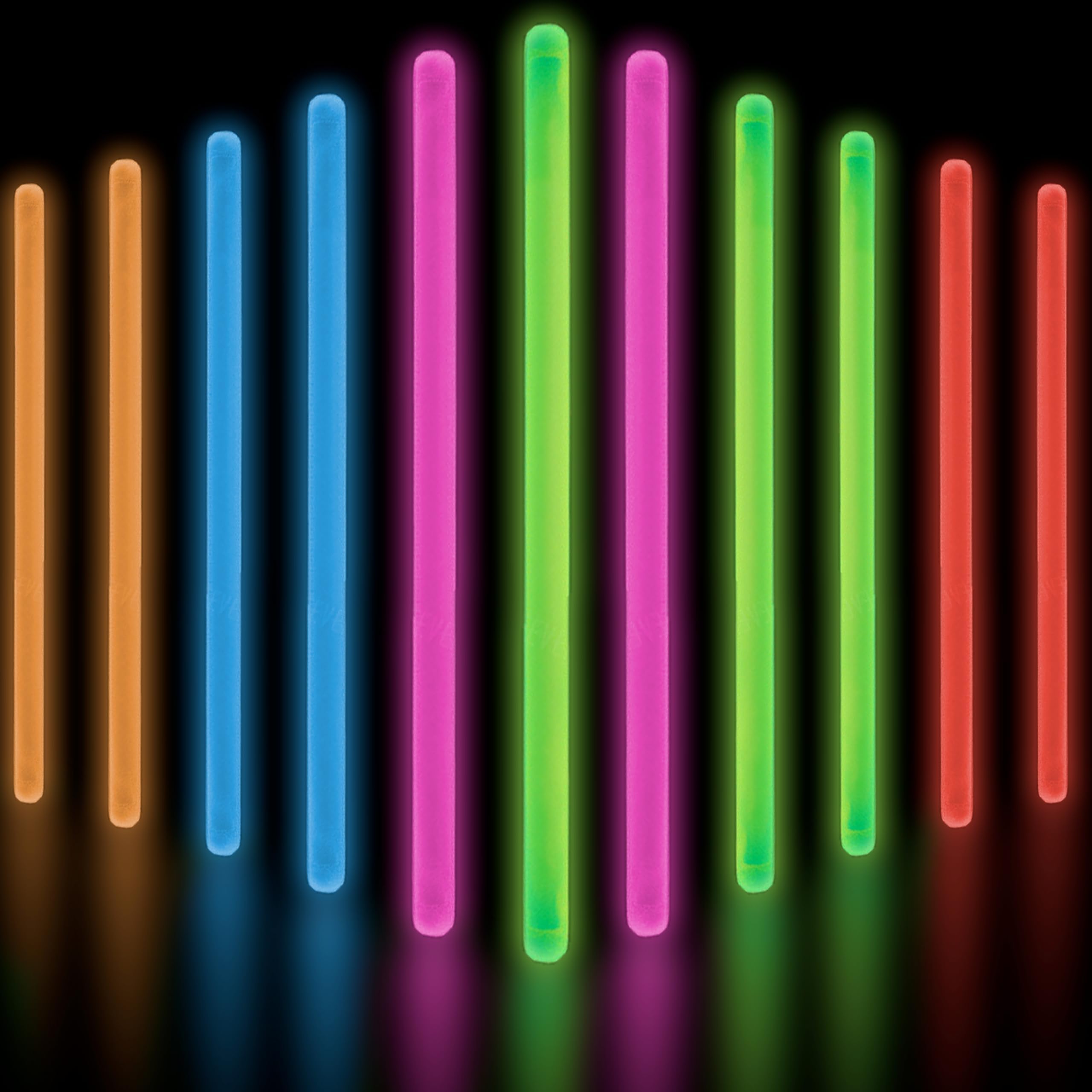 Glow Fever Glow Sticks Bulk Party Pack - 10" Large Glow Sticks - Neon Accessories Light Sticks Glow in The Dark Party Supplies for Concert, Wedding, & Birthday by Party Dragon - Multi, 50 ct