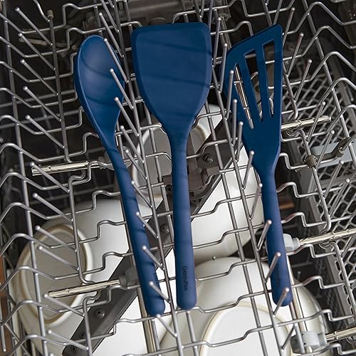 Miniatura 5 de GreenPan Juego de utensilios de cocina de silicona de 6 piezas y soporte, cuchara, espátulas, batidor, cucharón, herramientas de cocina