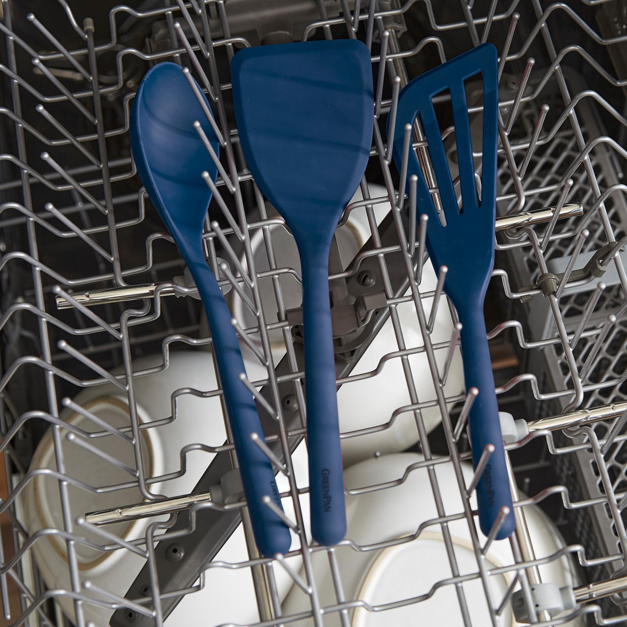 GreenPan CC006914-001 Silikonowe przybory kuchenne, niebieski Oxford