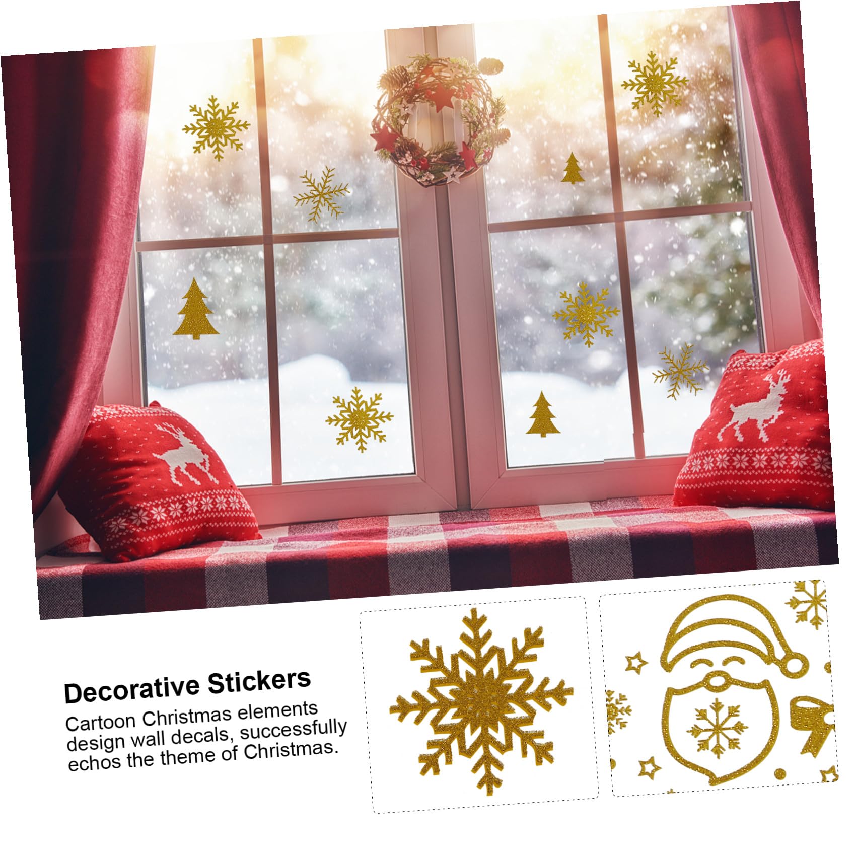 IMIKEYA 9 Stk Weihnachtsaufkleber Weihnachten Schneeflocke Fenster Haftet Weihnachtsschneeflockenaufkleber Weihnachtsfeierdekorationen Winterdeko Für Zu Hause Weihnachtsfenster Haftet Pvc