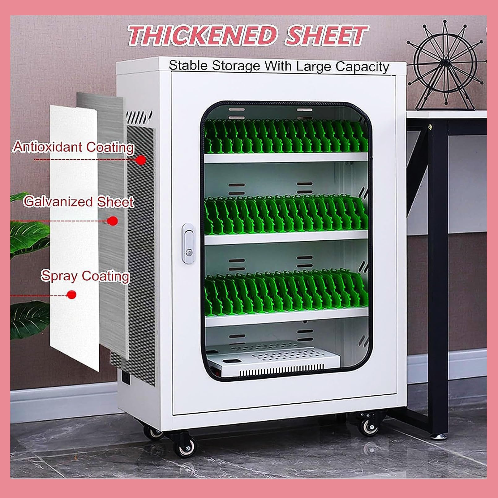 Le Stat di ricarica con armadietti Carrello di ricarica USB per 12 60 dispositivi Secure Cell Phone Sto 12 & 20 Slot Opts alimentatore ricaricabile ideale per uffici e scuole