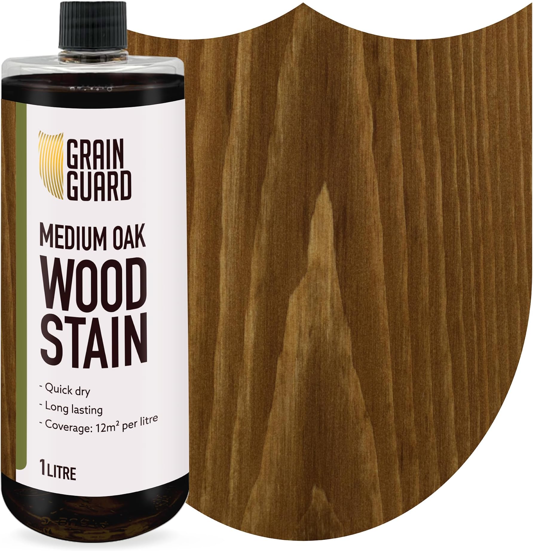 Medium Oak Wood Stain - Water Based - 1 Litre